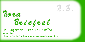 nora briefrel business card